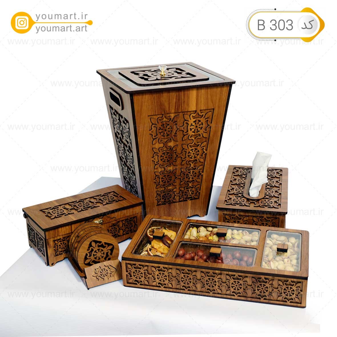 جعبه چوبی طرح سنتی